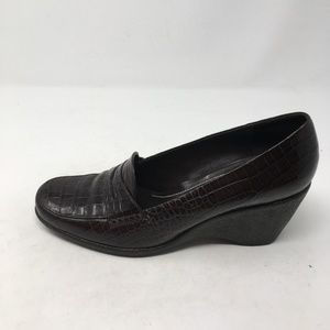 FRANCO SARTO BROWN WEDGE OXFORDS 10M